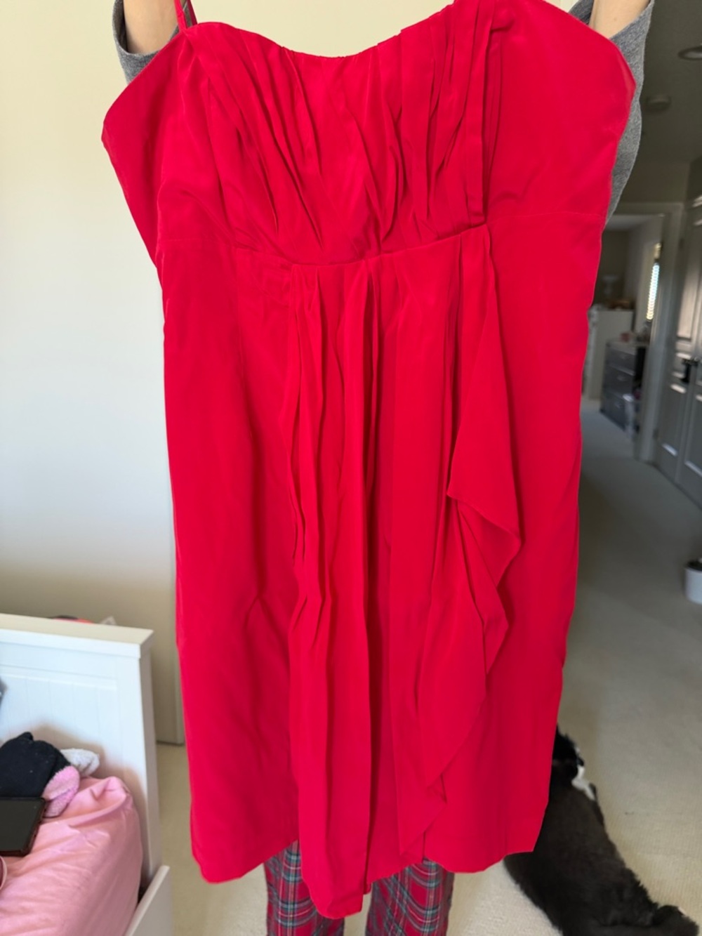 Prom Red Strapless Cocktail Dress - Classic Elegant Look